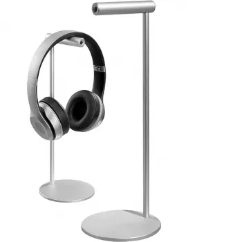 MOZOS HS-ALU alumíniumötvözet fejhallgatótartó over-ear fejhallgatókhoz, fekete