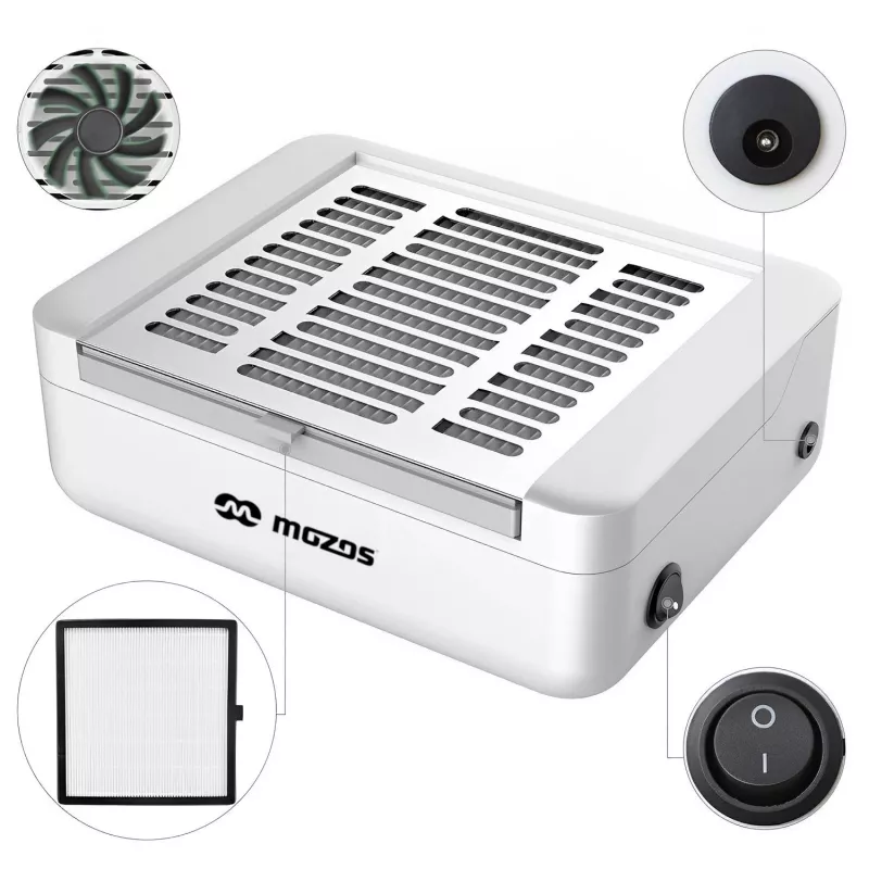 MOZOS LG608 körömporelszívó 40 W, fehér