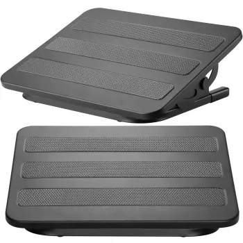 MOZOS FS4 ergonomikus lábtartó magasság- és dőlésszög-állítással, fekete