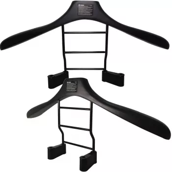 MOZOS WS-BK autós vállfa fejtámlához, fekete/ezüst, rozsdamentes acél és ABS, 20 kg teherbírás