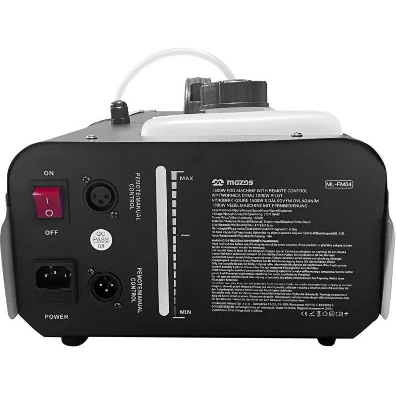MOZOS ML-FM04 füstgép 1500W pilótával