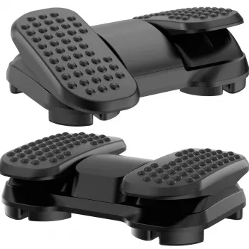 MOZOS FS6 irodai lábtartó fekete állítható ergonomikus masszázsgumikkal