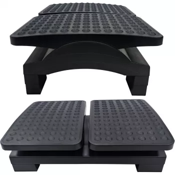 MOZOS FS8 ergonomikus lábtartó irodába - magasság- és dőlésszög-állítható, csúszásmentes masszázsfelület, fekete
