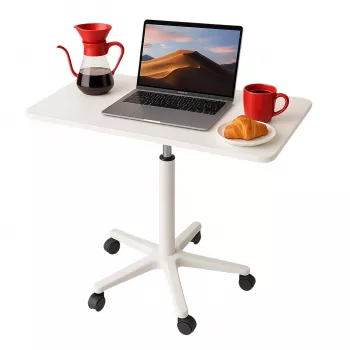 MOZOS SPM4-WH mobil laptoptartó asztal magasságállítással, fehér