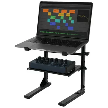 MOZOS LS8 fém laptop-/keverőállvány, fekete
