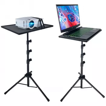 MOZOS PL2 univerzális állvány projektorhoz, laptophoz, tablethez, fekete, 70-120 cm, 10 kg