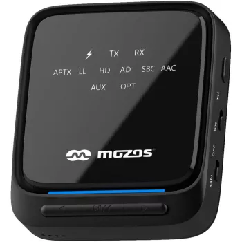 MOZOS B3 aptX HD Bluetooth 5.0 adó-vevő optikai/AUX csatlakozással