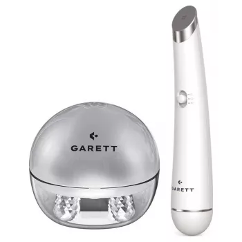 Garett Beauty Pretty Face + Glow Eye fehér - többfunkciós arc- és szemápoló készülék LED-terápiával, tisztítással, masszázzsal