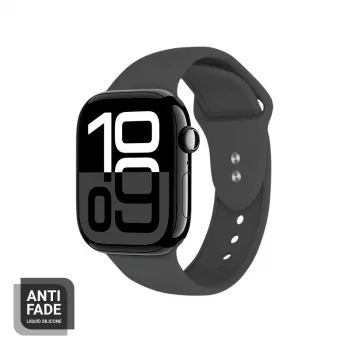 Crong Liquid szilikon óraszíj Apple Watch 44/45/46/49 mm-hez - grafit