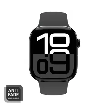 Crong Liquid szilikon óraszíj Apple Watch 44/45/46/49 mm-hez - grafit