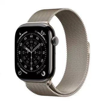Crong Milano Steel – nemesacél szíj Apple Watch 44/45/46/49 mm-hez (champagne)