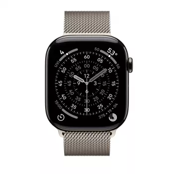 Crong Milano Steel – nemesacél szíj Apple Watch 44/45/46/49 mm-hez (champagne)