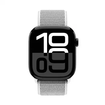 Crong Nylon sport szíj Apple Watch 44/45/46/49 mm-hez (ezüstszürke)