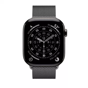 Crong Milano Steel - nemesacél szíj Apple Watch 38/40/41/42 mm-hez (grafit)
