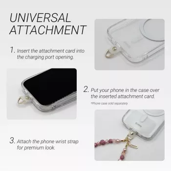 Crong Phone Crossbody nyakpánt ezüst lánccal - univerzális okostelefon-pánt