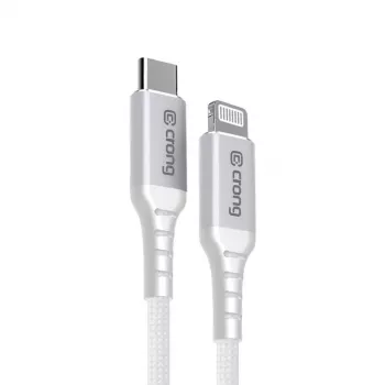 Crong Armor Link USB-C - Lightning gyorstöltő MFi kábel 150cm fehér
