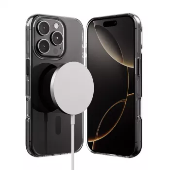 Crong Clear MAG Pro tok iPhone 16 Pro MagSafe (fekete)