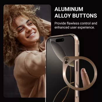 Crong Clear MAG Pro tok iPhone 16 Pro Max, MagSafe, Desert