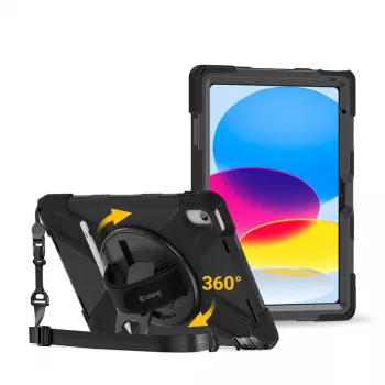Crong Defender Plus tok iPad 11 A16 (2025) / 10,9 inch (2022) fekete