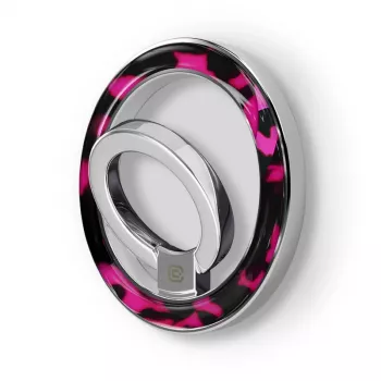 Crong Deluxe RING Holder - mágneses telefon gyűrűs tartó MagSafe (Pink Tortoise)