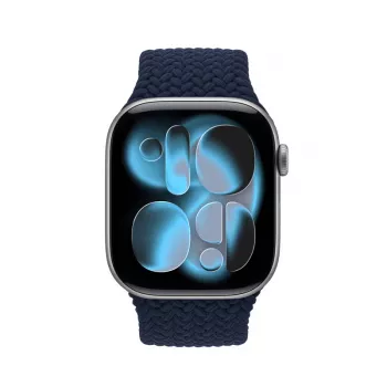 Crong Wave Band fonott szövet szíj Apple Watch 38/40/41/42 mm-hez (Navy Blue)