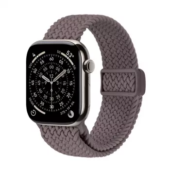 Crong Wave Band - fonott szíj Apple Watch 44/45/46/49 mm-hez (barna)