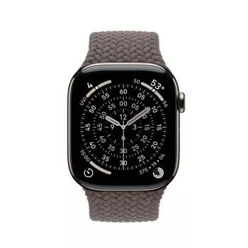 Crong Wave Band - fonott szíj Apple Watch 44/45/46/49 mm-hez (barna)