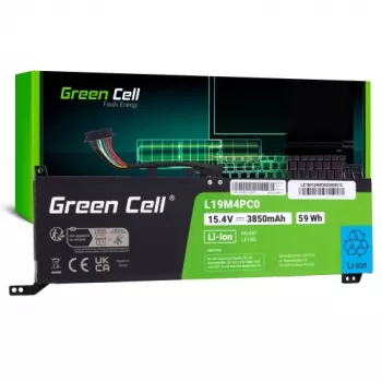 Green Cell L19M4PC0 akkumulátor Lenovo Legion 5/5P/7 készülékhez, 60Wh, 15,36V, 3900mAh, 4 cellás, Li-Ion, fekete