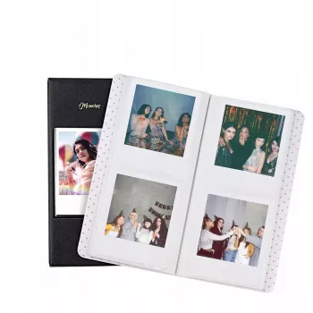 LOVEINSTANT fotóalbum 64 fotóhoz, kompatibilis Fuji Instax Wide, Square, Polaroid 600, SX-70, Now, i-Type készülékekkel - fehér
