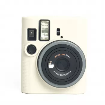 LOVEINSTANT Silicone Protective Case for Fujifilm Instax Mini 41 - White/Beige