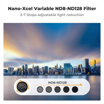 KF X-Fader változtatható ND szűrő 43mm ND8-ND128 szürke