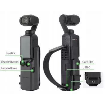 SUNNYLIFE védőkeret kézi fogantyú DJI Osmo Pocket 3-hoz – fekete