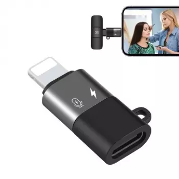 PULUZ Lightning – USB-C OTG adapter iPhone-hoz, fekete (PU649B)