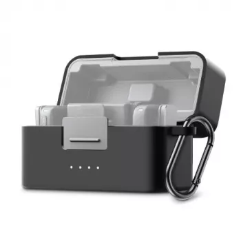 PULUZ szilikon védőtok DJI Mic Mini töltőtokhoz - fekete