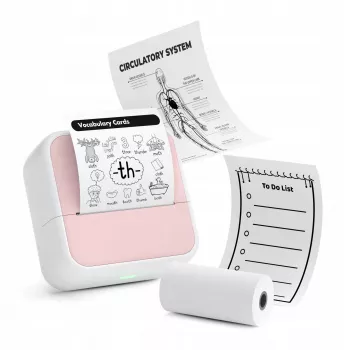 LOVEINSTANT S1 Bluetooth hőnyomtató fotókhoz, matricákhoz, jegyzetekhez, címkékhez, 53mm, 203dpi, rózsaszín