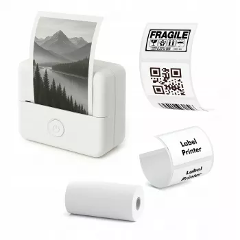 LOVEINSTANT X6 Bluetooth hőnyomtató fotókhoz, címkékhez, jegyzetekhez, matricákhoz, AI-alkalmazás, fehér