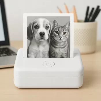LOVEINSTANT X6 Bluetooth hőnyomtató fotókhoz, címkékhez, jegyzetekhez, matricákhoz, AI-alkalmazás, fehér