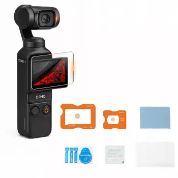 SUNNYLIFE kijelző- és objektívvédő szett AR-bevonattal DJI Osmo Pocket 3-hoz – edzett üveg 9H