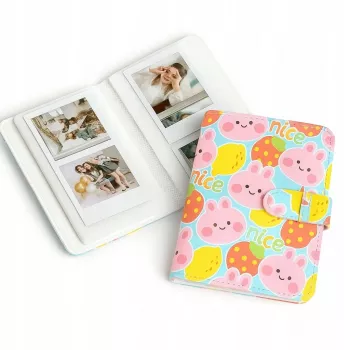 LOVEINSTANT fotóalbum 64 fotóhoz Fujifilm Instax Mini 99 41 12 40 11 Evo Liplay Link kamerákhoz / Pink Bear – Nice