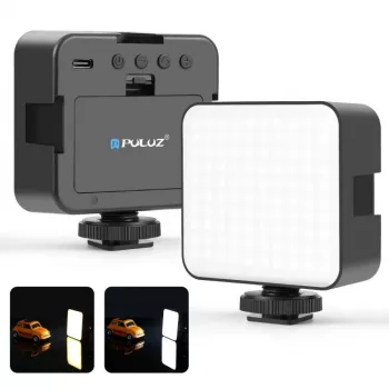 PULUZ LED videólámpa 100 LED 5W bi-color 2900-6500K USB-C 1/4 inch csavarmenettel fényképezőgéphez/telefonhoz PU4141B