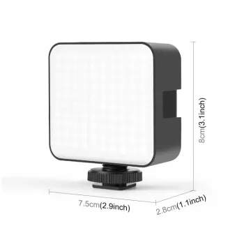 PULUZ LED videólámpa 100 LED 5W bi-color 2900-6500K USB-C 1/4 inch csavarmenettel fényképezőgéphez/telefonhoz PU4141B