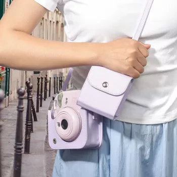 LOVEINSTANT fotóalbum tok Fujifilm Instax Square és Mini képekhez – lila, 64 fénykép