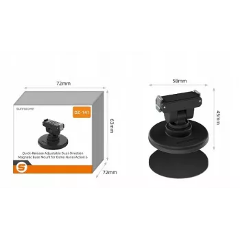 SUNNYLIFE gyorskioldó rögzítés 1/4 inch mágneses talppal DJI Osmo Nano / DJI Action 6 / DZ-141-D készülékhez