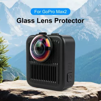 PULUZ 2x edzett üveg lencsevédő GoPro Max 2-höz - fekete keret