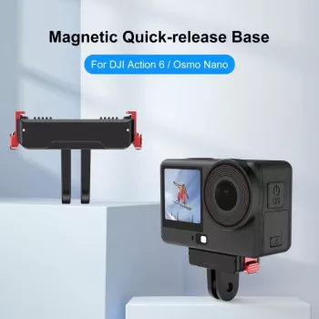 PULUZ mágneses gyorsrögzítésű rögzítőadapter DJI Osmo Action 6 / Nano / GoPro tartóhoz PU1070B