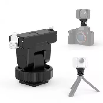 PULUZ mágneses gyorsoldó rögzítés 1/4 inch csavarral és cold shoe adapterrel Insta360 GO Ultra, akciókamerákhoz - PU1073B