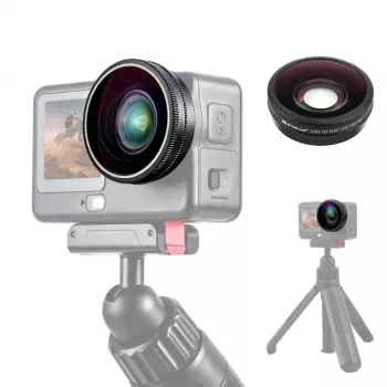 PULUZ nagylátószögű objektív FOV Boost 185° DJI Osmo Action 6-hoz / HD-üveg / PU1103