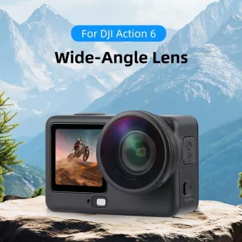 PULUZ nagylátószögű objektív FOV Boost 185° DJI Osmo Action 6-hoz / HD-üveg / PU1103