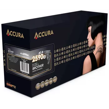ACCURA kompatibilis tonerpatron Brother TN-2590XL nagy teljesítmény fekete helyettesítő