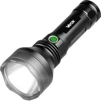VAYOX VA0109 taktikai akkumulátoros zseblámpa, 1900 lm, 20 W, 5000 mAh, USB-C, IPX5